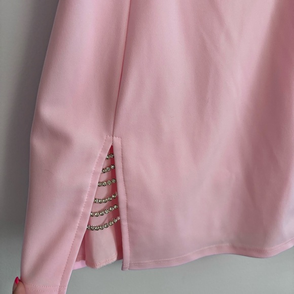 Lucy in the Sky - Scuba Rhinestone Dress (Pink) - Picture 9 of 9